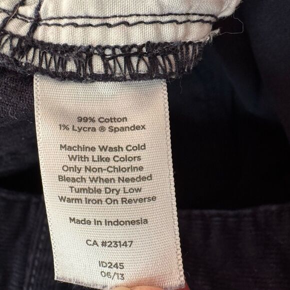 Talbots Corduroy Pants 8 Womens Curvy Black Bootcut Classic Capsule Wardrobe - Picture 4 of 5